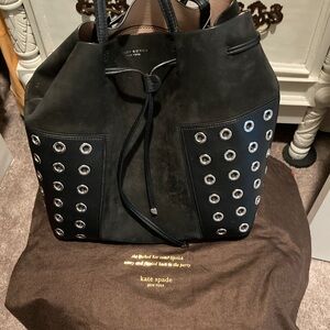 Kate Spade Black Grommet Tote Bag